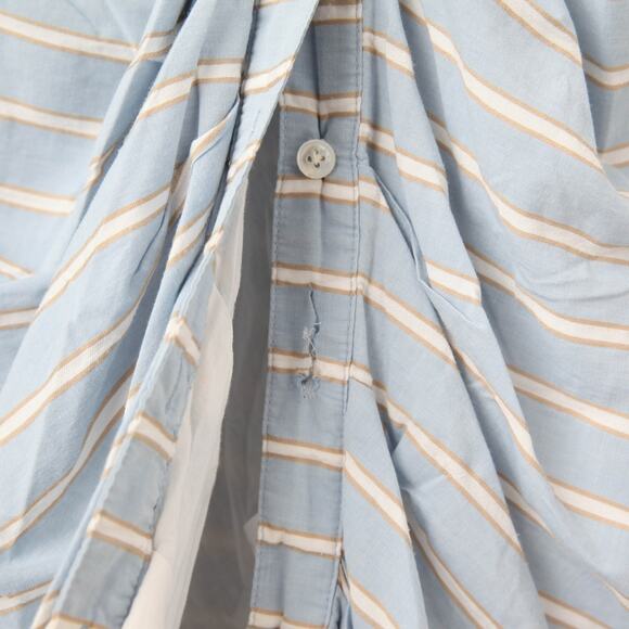 Veronica Beard Ruched Stripe Shirtdress in Blue Size 6 - Picture 7 of 7